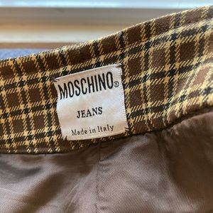 Vintage Moschino plaid skirt